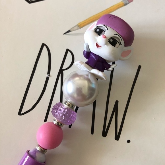 Disney Other - Disney Doorables: The Recusers: Miss Bianca handmade beaded pen